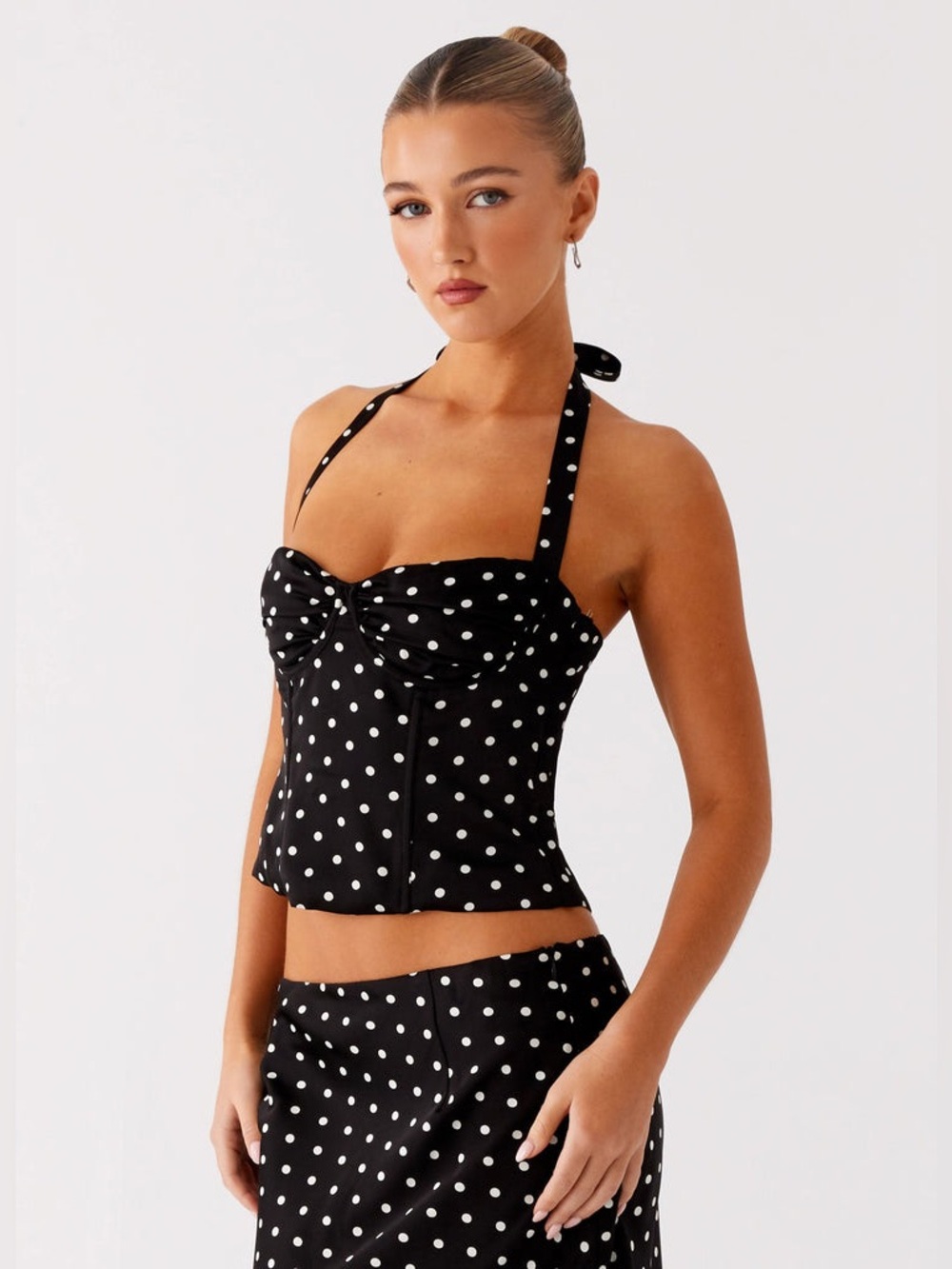 Peppermayo Breanne Skirt Set - Black Polka Dot - Picture 2 of 6